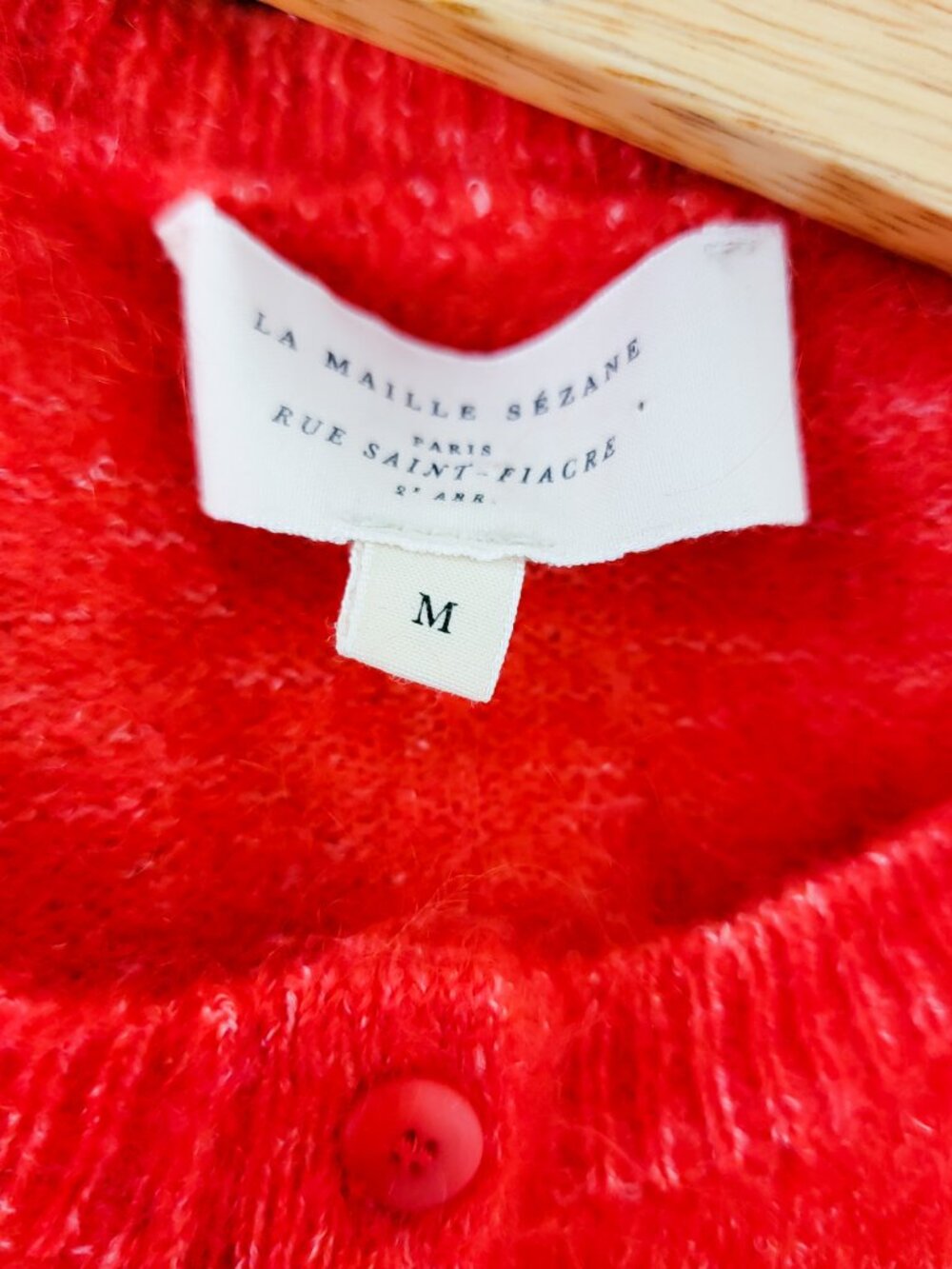 Sezane Leon Jumper Sweater in Red Medium - Picture 8 of 8